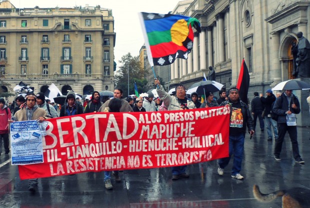 Marcha por la libertad de presos mapuches