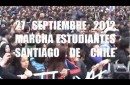 MARCHA ESTUDIANTES   27 SEPTIEMBRE 2012   SANTIAGO CHILE